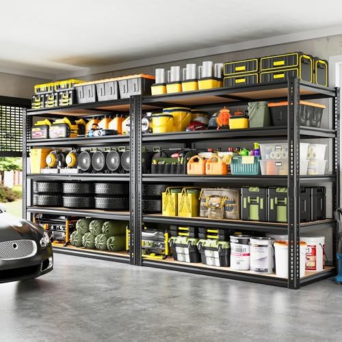 ROOMFAVE 40" W Storage Shelves 5 Tier Garage Shelving 2350LBS, 4PCS - Image 2