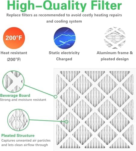 10x10x1 MERV 8 Air Filter, 4-Pack for Furnace HVAC - Image 4