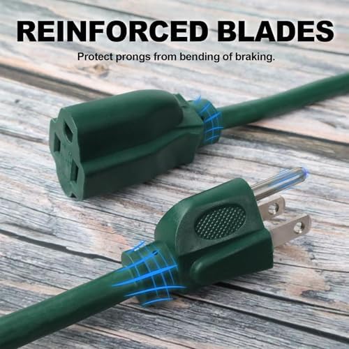 EP 6 FT Outdoor Extension Cord, 16/3 SJTW Heavy Duty Green 2PK, ETL Listed - Image 3