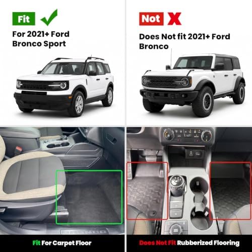 LASFIT Floor Mats & Cargo Mat for Ford Bronco Sport 2021-2026 Carpet Floor - Image 2