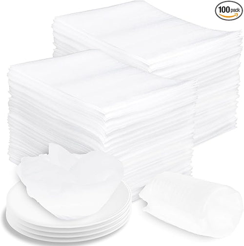 100 Pack 8'' x10'' Cushion Foam Pouches, Moving Supplies by High-PQ