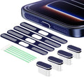 USB C Dust Plug,USB C Port Cover Type C Charging Port Plug Cover Speaker Dust Cover,Accessories for iPhone 17 and 17 Pro (Dark Blue, for iPhone 17/17 Pro) by Goweewon