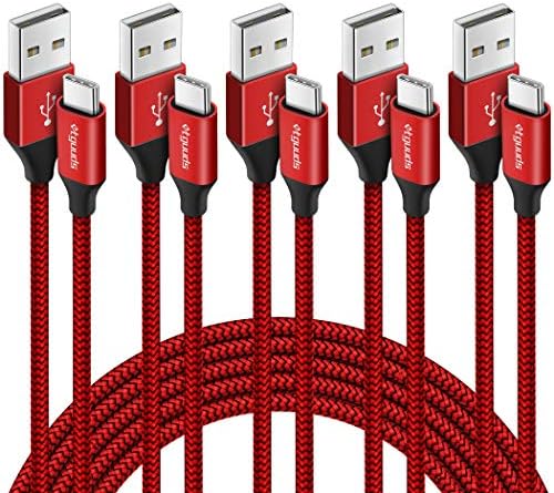 etguuds USB A to USB C Cable, 5-Pack (3/3/6/6/10 ft) Fast Charging Type C by etguuds