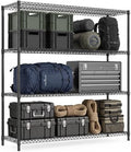 IZEUK 4-Tier Heavy Duty Black Metal Wire Shelving Rack for Storage by IZEUK