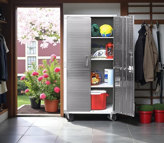 Heavy-Duty Commercial Storage Cabinet (36" W x 18" D x 72" H, White) - Image 7