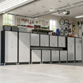 12-Piece Heavy Duty Steel Garage Cabinet System | All-in-One Modular Garage Cabinet Set for Ultimate Workshop Organization | Easy Assembly Garage Storage Cabinets & Tool Bench by VIYET