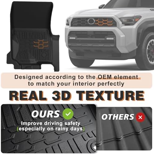 TripleAliners Floor Mats for Toyota 4Runner 2025 2026 (6th Gen, 5-Seat) - Image 5