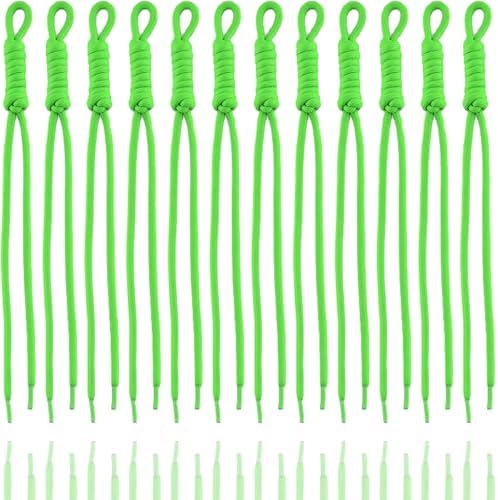 KJML DIY Paracord Keychain 12pcs Paracord Rope Keychain Braided Cord Rope Bag Charm for Purse Handbag Decoration Accessories by KJMLDIY