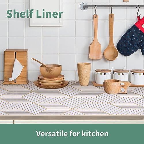 Shelf Liners for Kitchen Cabinets 17in x 49FT, Non Adhesive Cabinet Liner - Image 2