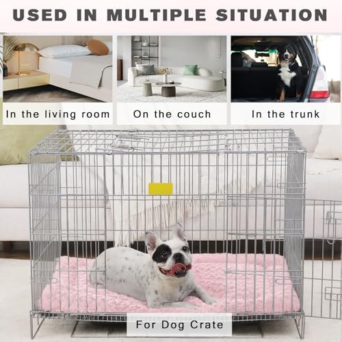 Exsnugy Washable Dog Bed Mat Large Size Fluffy Pet Crate Pad 42x28 XL - Image 4