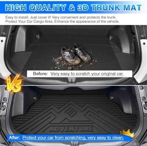 RAV4 Cargo mat - Trunk Mat for Toyota RAV4 2019-2025 (Fit for All Models), All Weather Trunk Mat & Storage Box for RAV4 Accessories, Heavy Duty Rubber Mats - Image 6