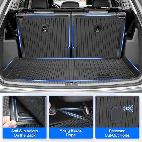 Cartist Floor Mats for Volkswagen Atlas 2018-2025 2026 (Only for 7 Seats, Not for Cross Sport), All Weather Cargo Liners for VW Atlas Accessories, Heavy Duty Car Mats, Car Accessories - Image 5