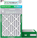Filterbuy 16x25x4 Air Filter MERV 8 Dust & Allergy Defense (2-Pack) by Filterbuy