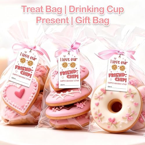Valentine's Day Gift Tags, 50 Happy Valentine's Day Tags with String - Image 4