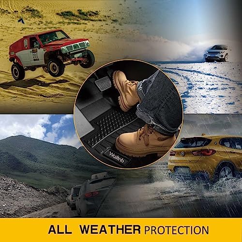 All Weather Floor Mats Custom for Chevrolet Bolt EV 2017-2024 Protection TPE Rubber Waterproof Non-Slip Durable Floor Liners Fits Front& 2nd Row Chevy Bolt EV Full Set Black Accessories - Image 5