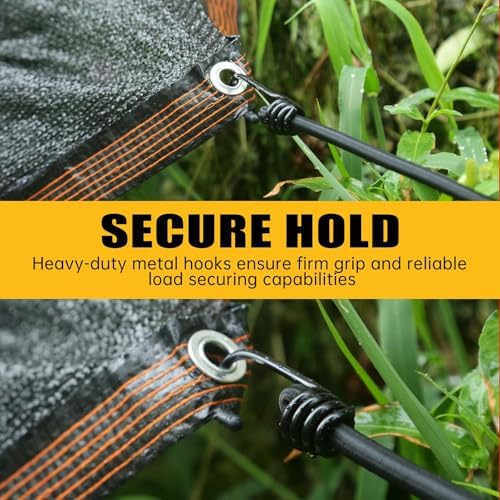 Bungee Cords with Hooks, 8 Pack 24 Inch Thick Elastic Rope – Strong, Stretchy Tie Downs with Secure Hooks for Cargo, Camping, Tents, Luggage – All-Weather - Image 5