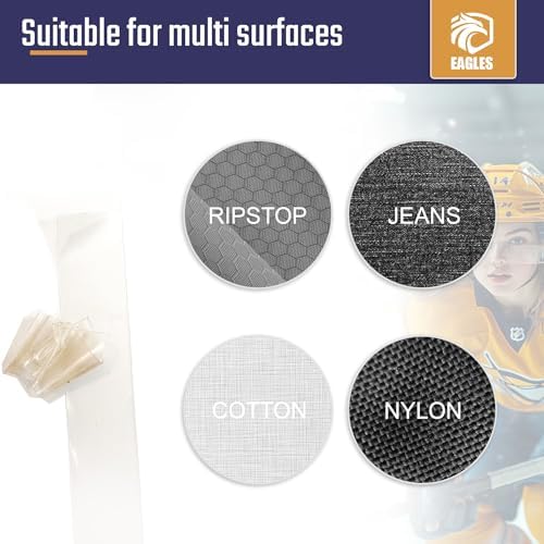 EAGLES Hockey Tape Multipurpose Cloth Tape Roll for Lacrosse Baseball & Softball Bats, Rackets, Pullup Bars, Gardening Tools, Sports Gift Perfect for Wrist, Ankle, Foot, Knee and Hand Taping (Clear) - Image 5