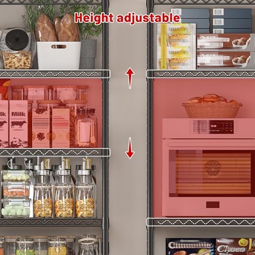 REIBII Heavy Duty 5-Tier Storage Shelves, 45.5''W for Kitchen Garage Retail (Pack of 2) - Image 6