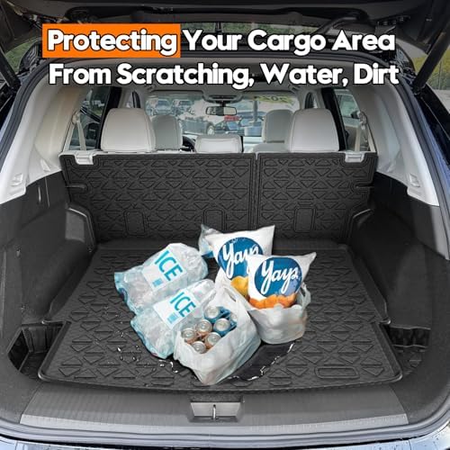 KUST Trunk Cargo Mat for Nissan Rogue 2021-2025 2026, TPE Rubber Cargo Liner with Backrest Mat for Rogue Accessories Rear Trunk Liner High Edge - Image 3