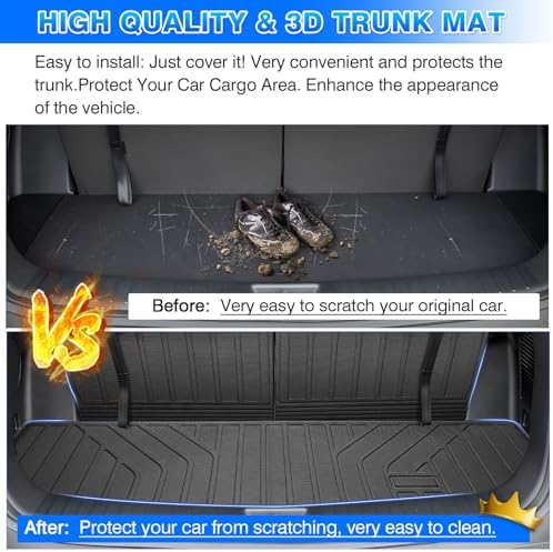 Sorento Cargo Liner - Trunk Mat for Kia Sorento 2021-2025 2026, All Weather Cargo Mat for Sorento Accessories, Heavy Duty Car Mats, Car Accessories - Image 6