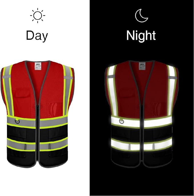 BeautyWill Custom Logo Safety Vest Class 2 High Visibility Reflective Vest - Image 4