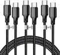 60W USB C to USB C Cable, 3 Pack 10ft Type C Fast Charger Cord (Black) by CUGUNU