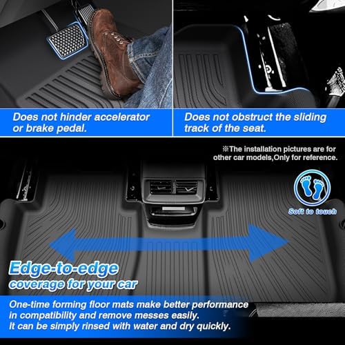Cartist Floor Mats & Cargo Liner Fit for Toyota Highlander (Non-Hybird) 2008-2013 Accessories All Weather Cargo Liners Carpet Protection - Image 3