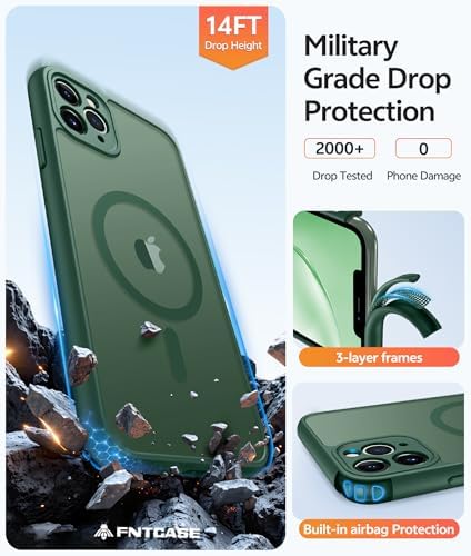 FNTCASE for iPhone 11 Pro Max Case, Fit for Magsafe, Full Camera Protection - Image 5