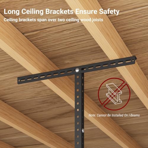 3x6ft Overhead Garage Storage Rack, 450LBS Capacity, Hammertone - Image 6