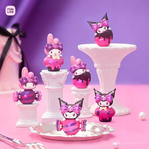 Sanrio Blind Box My Melody&Kuromi Mini Figures Sweetheart's Secret Promise Series Mystery Bean for Car Accessories Decorations Home Decor Birthday Gifts, Whole Set, 18PCS - Image 2