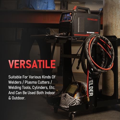 YESWELDER 3-Tier Welding Cart with Extended Platform and Cylinder Storage - Image 3