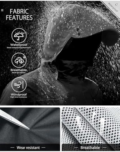 iCreek Rain Suit Waterproof Breathable Lightweight 2-Piece Rain Gear Unisex - Image 3