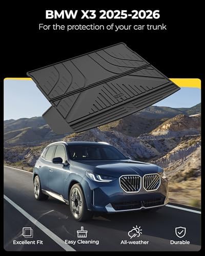 3W Cargo Liner for BMW X3 G45 2025-2026, TPE All Weather Trunk Mat - Image 3