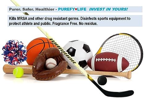 Purefypro Sports Equipment Disinfectant Spray - (3.4oz, 2pk) TSA Travel Size. Kills 99.9999% MRSA, HIV, Athlete Foot Fungus, Virus and Fungi. No Rinse, No Residue. Great For Sports Pads, Yoga Mats, - Image 2