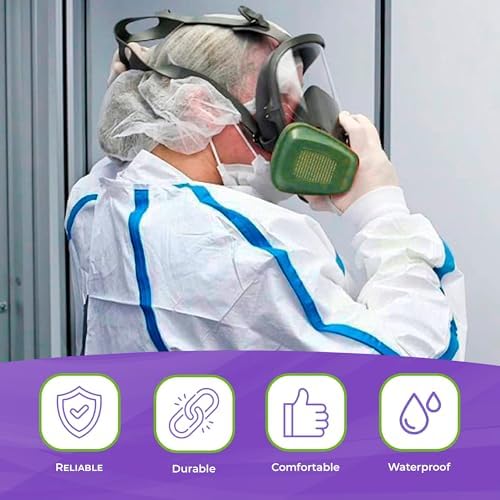 AMZ Medical Supply White Disposable Isolation Gown, X-Small. 5 Pack 35 GSM SMS PPE Gowns. Personal Protective Equipment Gown. Medical Isolation Gowns with Sleeves, Neck & Waist Ties, Elastic Wrists - Image 5