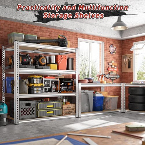 REIBII 40"W Storage Shelves,Adjustable Garage Shelving Rustproof For Pantry - Image 6