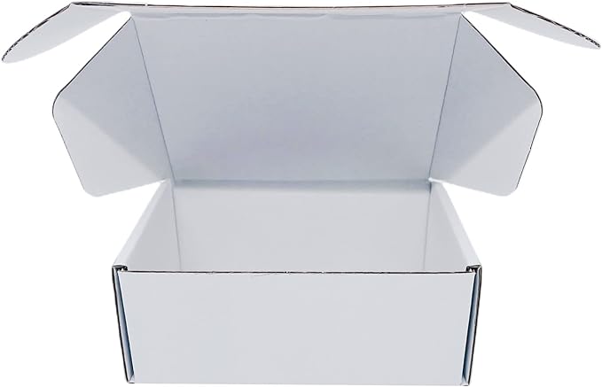 6x4x3 inch Small White Mailers Boxes Recyclable Corrugated Gift Box - Image 3