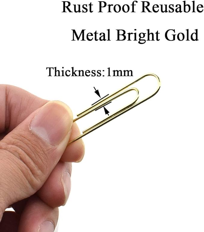 HAHIYO Paper Clips Large Sturdy 2 inches Length 70 Pack Paperclips Heavy Duty - Image 3