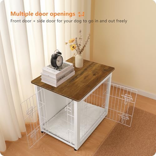DWANTON 27" Dog Crate Furniture, Dog Kennel Indoor, with Waterproof Cushion - Image 2
