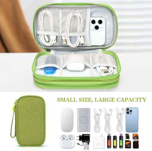 FYY Electronic Organizer, Travel Tech Pouch Bag, Medium, Green - Image 6