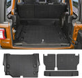 Cargo Liners for 2021-2026 Jeep Wrangler JL Unlimited 4XE 4 Door,Trunk Mat with Seat Back Cover Accessories All Weather Rear Cargo Mat Backrest Protector for 4XE (Not for 4X4 Gas Type) by Qyebbk