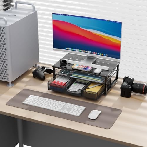 gianotter Computer Monitor Stand Riser with Drawer - Image 2