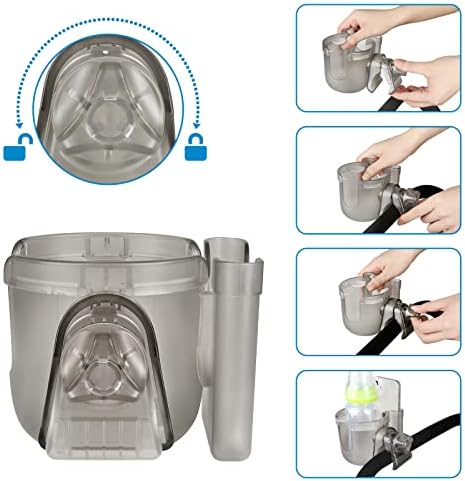 Accmor Stroller Cup Holder with Phone Holder, Bike Cup Holder, Walker Scooter Wheelchair Cup Holder Attachment, Universal Cup Holder for Uppababy Graco Strollers - Image 5