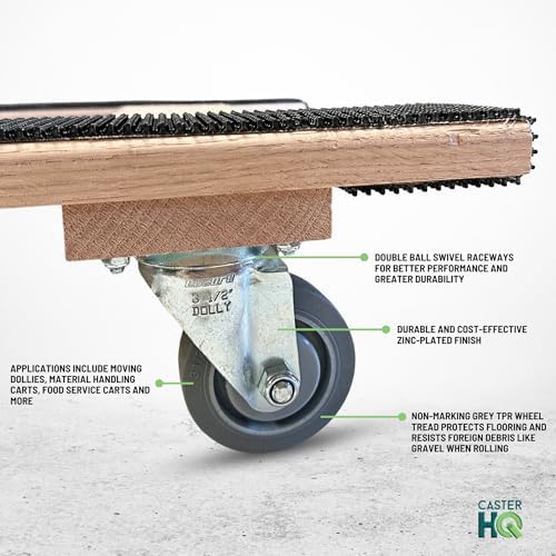 Made in USA Premium Solid Oak Furniture Dolly, 2-Pack - 18"x30" H-Frame w/Non-Slip Grip, 3.5" Non-Marking Wheels, Heavy-Duty 1000 lbs Capacity Each (18"x36" Dolly 2-Pack) - Image 5