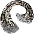 100 Pcs Leather Necklace Cord with Clasps, Rope Necklace String, 5 Colors Necklace Cords for Pendants, 19.7" Premium Necklace Chains for Jewelry Making Supplies, 2mm Waxed Necklace Bracelet Cord DHOOZ by DHOOZ