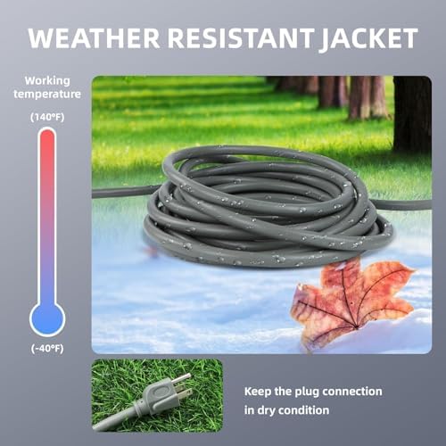 EP 50 FT Outdoor Extension Cord, 16/3 SJTW Heavy Duty Grey, ETL Listed - Image 4