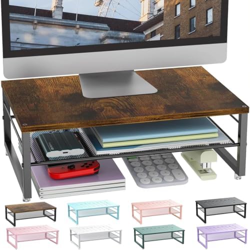gianotter 2-Tier Wood Monitor Stand Riser by gianotter