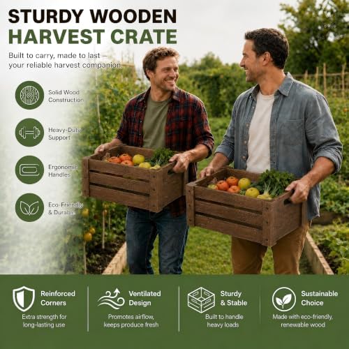 3 Pack Wooden Crates for Display Rustic Handmade Wood Crate for Storage - Image 3