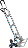 2 in 1 Aluminum Hand Truck 650 lb Capacity, Heavy Duty Stair Climbing Cart by Topdeep