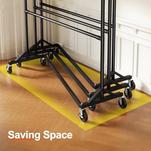 HOKEEPER Z Rack, Clothes Rack Hold 550LB Adjustable Height Black 2 Packs - Image 6